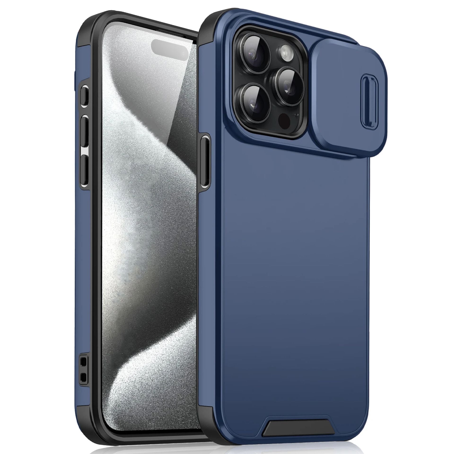 Coque Antisalissure Matelassée Confortable 360 Protection pour iPhone 16 - Bleu