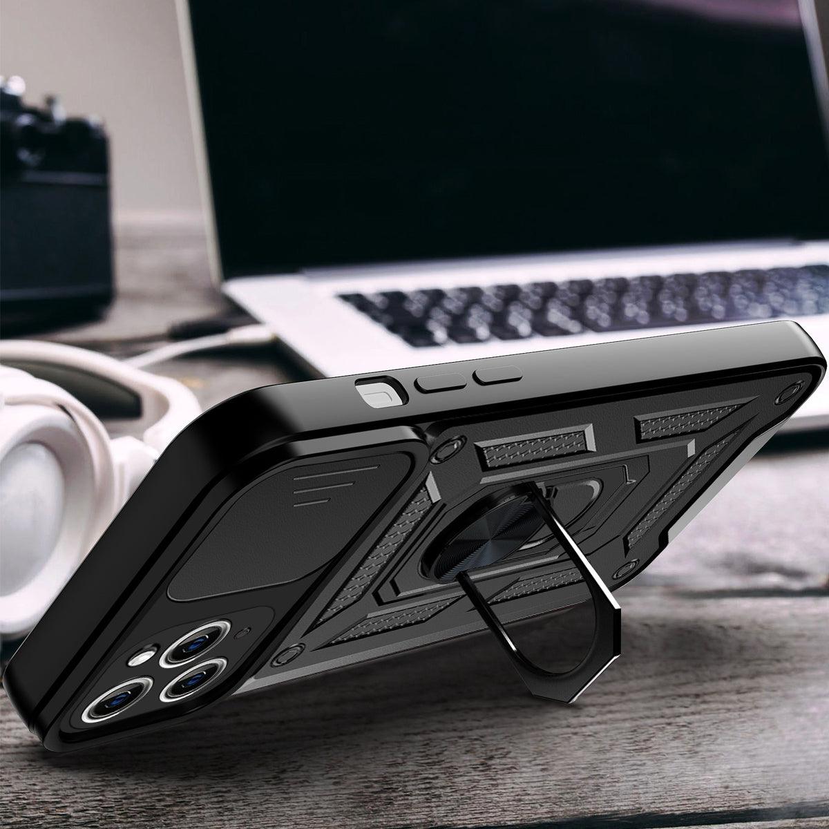 Coque Armure Avec Support pour iPhone 14 Pro Max - Coque Wiqeo 15€-20€, Coque, iPhone 14 Pro Max, Métal, Silicone, Support Wiqeo, Déstockeur de Coques Pour iPhone