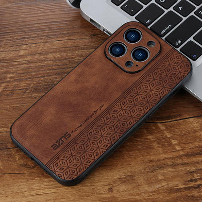 Coque Aspect Cuir Business pour iPhone 16 Pro