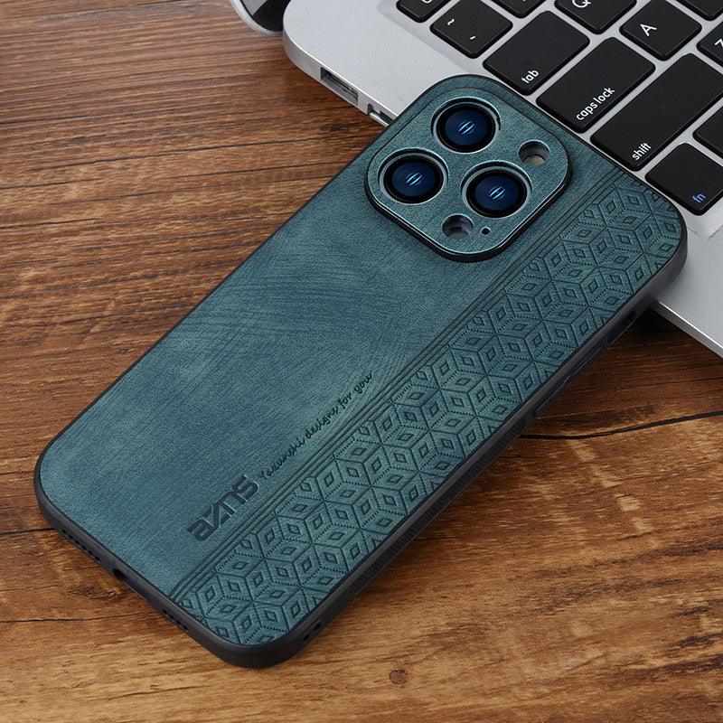 Coque Aspect Cuir Business pour iPhone 16 Pro - Coque Wiqeo 15€-20€, Coque, Cuir, iPhone 16 Pro Wiqeo, Déstockeur de Coques Pour iPhone