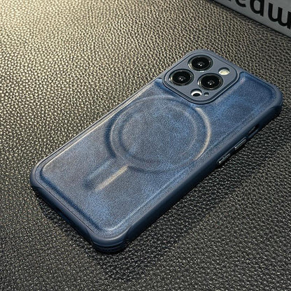 Coque Aspect Cuir Magsafe pour iPhone 16 Pro