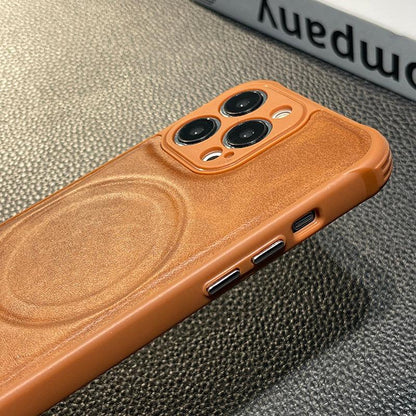 Coque Aspect Cuir Magsafe pour iPhone 16 Pro