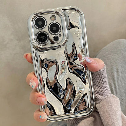 Coque Aspect Mercure en Silicone pour iPhone 16 Plus