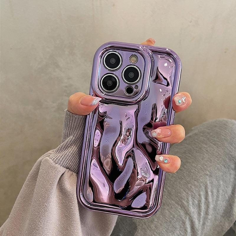 Coque Aspect Mercure en Silicone pour iPhone 16 Pro