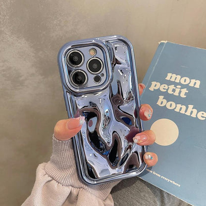 Coque Aspect Mercure en Silicone pour iPhone 16 Pro
