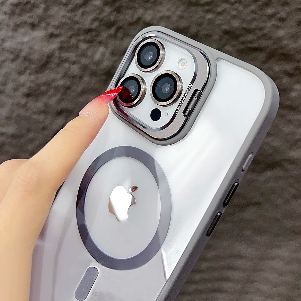 Coque avec Anneau Support et Protection Objectif pour iPhone 15
