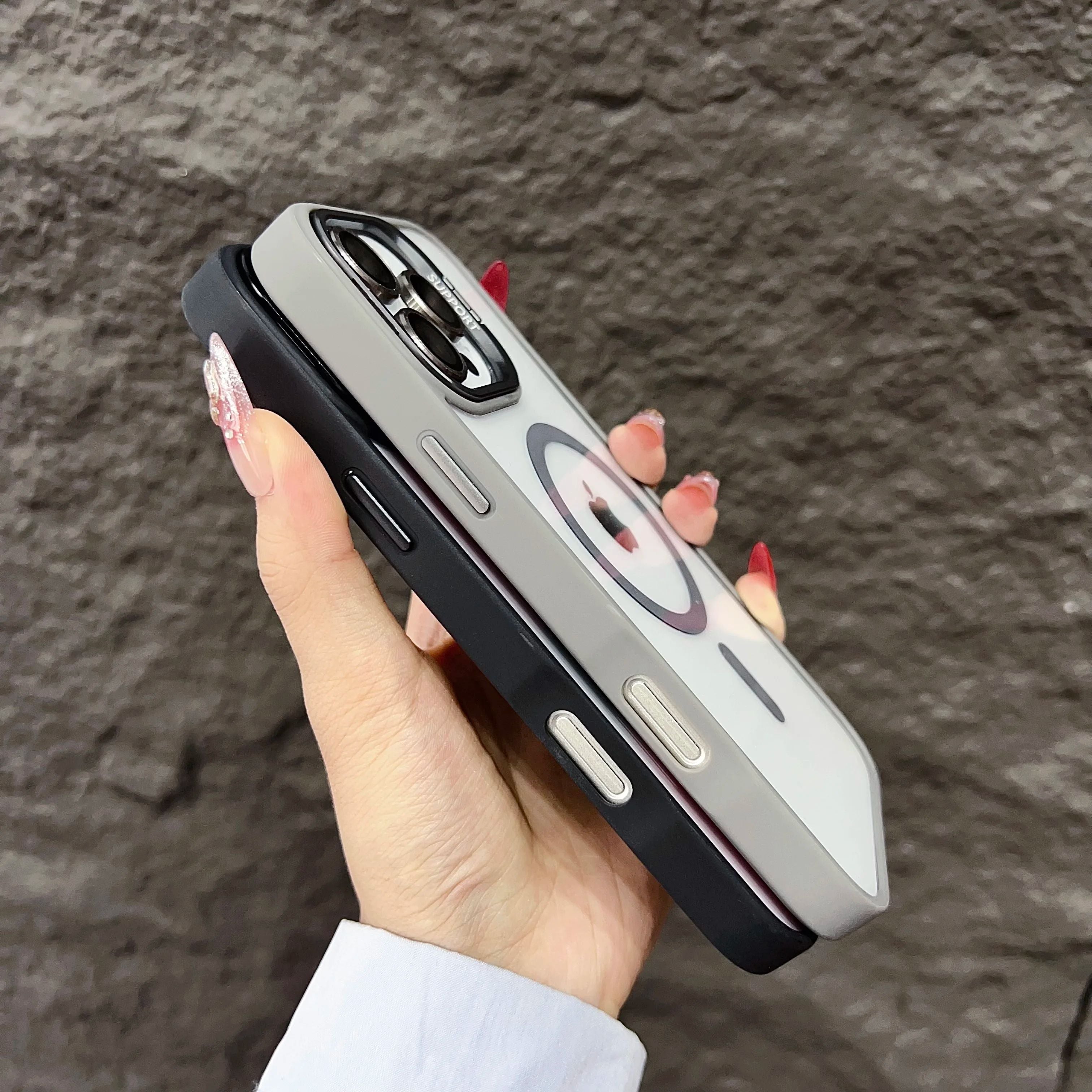 Coque avec Anneau Support et Protection Objectif pour iPhone 15