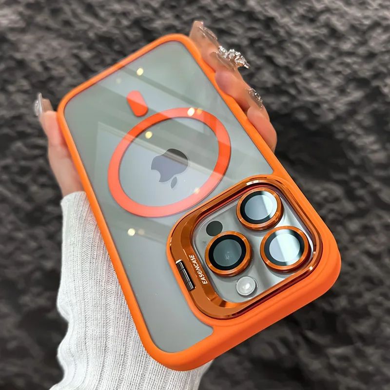 Coque avec Anneau Support et Protection Objectif pour iPhone 15