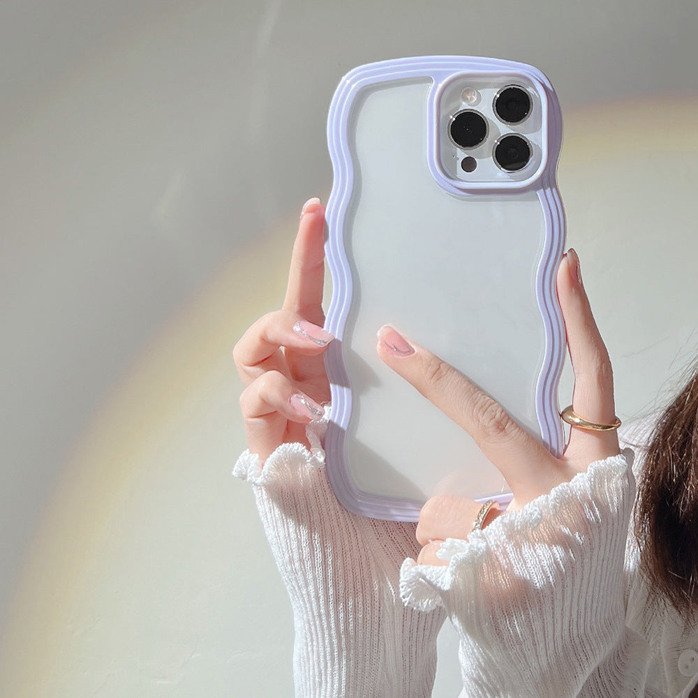 Coque Bordures Déformées pour iPhone 16 Plus - Violet