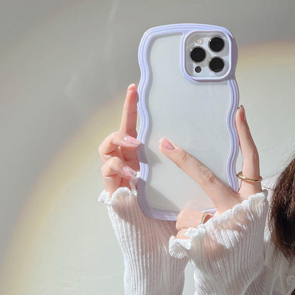 Coque Bordures Déformées pour iPhone 16 Pro - Coque Wiqeo 10€-15€, Coque, iPhone 16 Pro, Silicone, Transparente Wiqeo, Déstockeur de Coques Pour iPhone