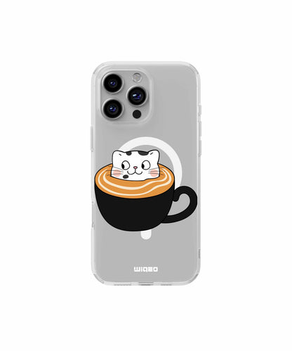 Coque chat au cappuccino pour iPhone