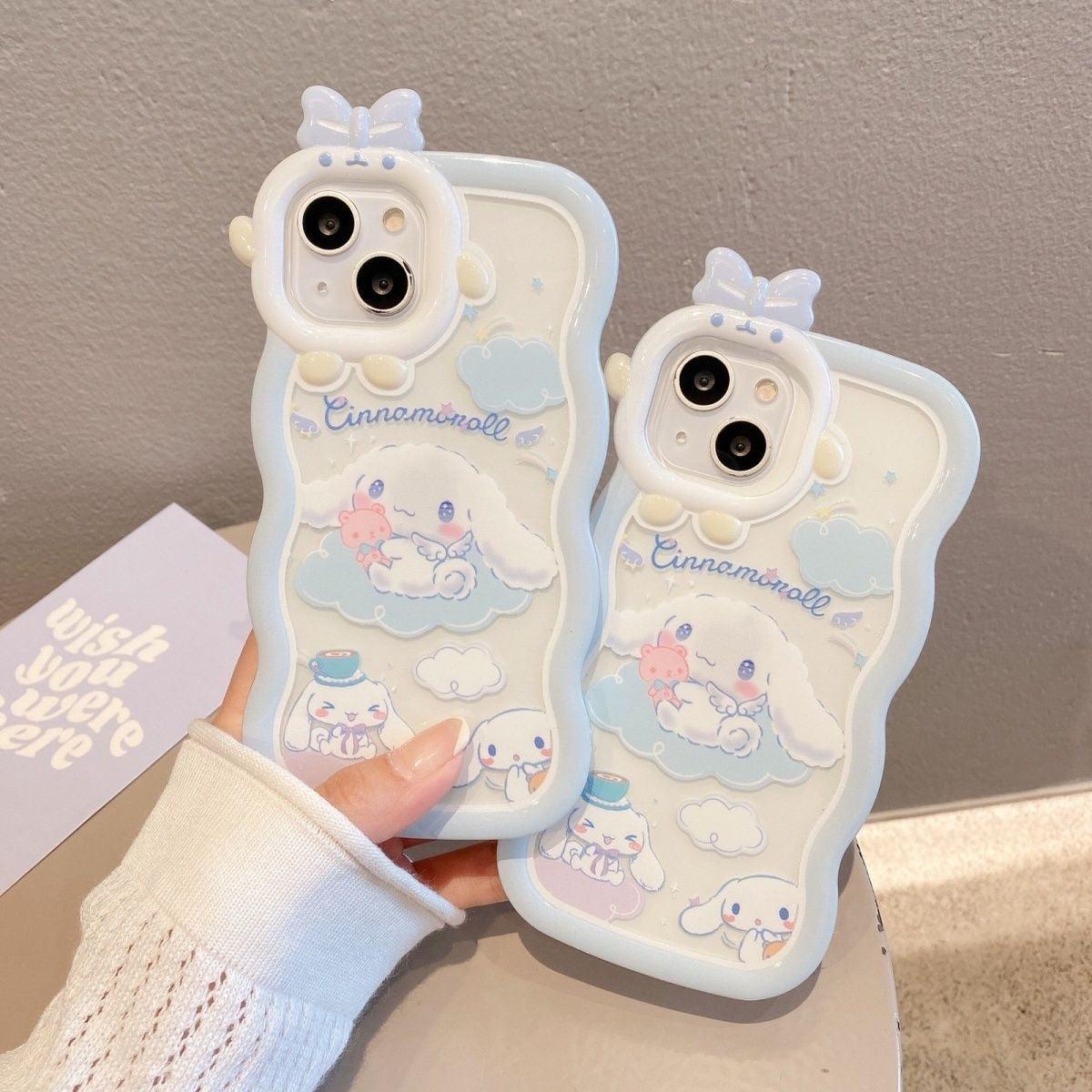 Coque Cinnamoroll Kawaii en Silicone pour iPhone 16 Pro