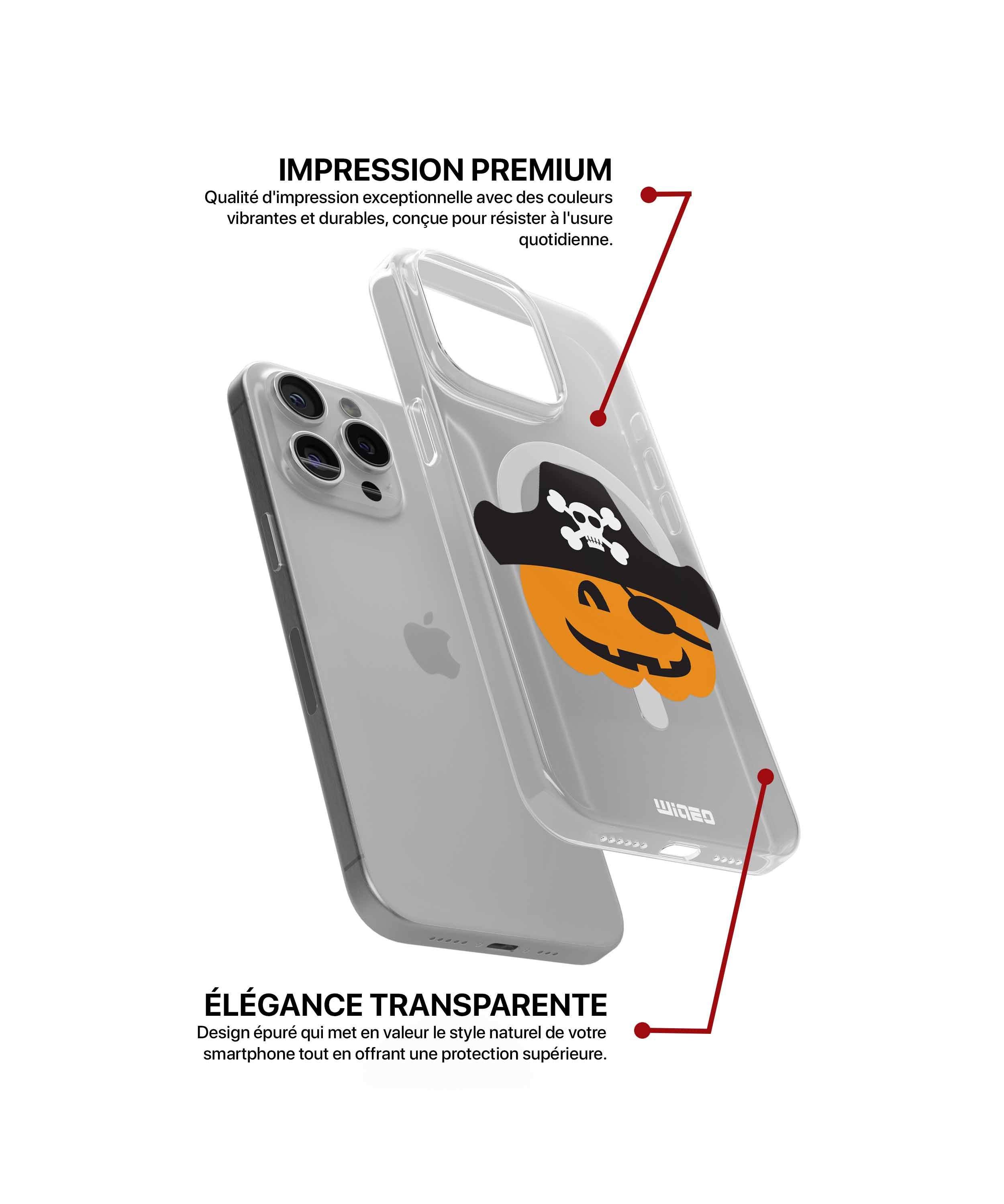 Coque citrouille pirate pour iPhone