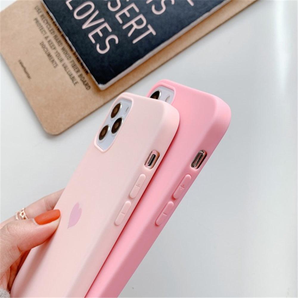 Coque Cœur en Silicone Coloré Bonbon pour iPhone 16 Pro