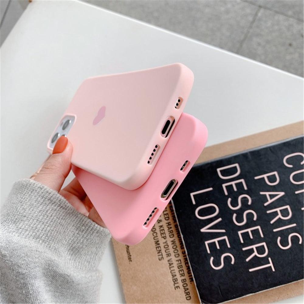 Coque Cœur en Silicone Coloré Bonbon pour iPhone 16 Pro