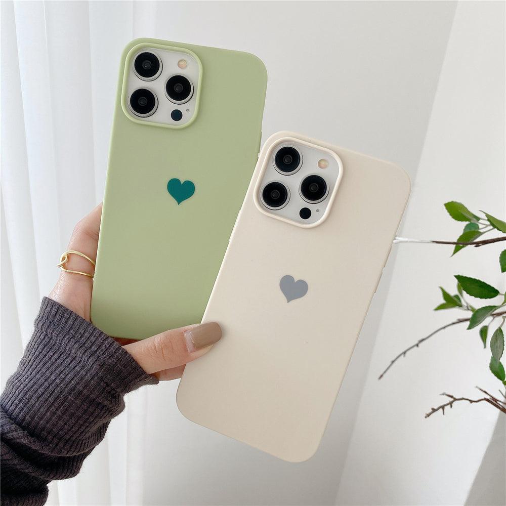 Coque Cœur en Silicone Coloré Bonbon pour iPhone 16 Pro Max