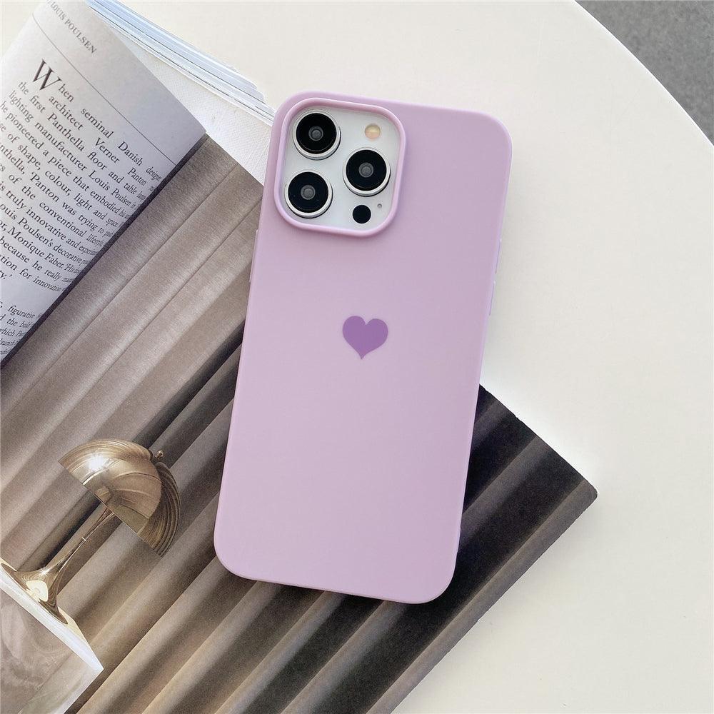 Coque Cœur en Silicone Coloré Bonbon pour iPhone 16 Pro Max