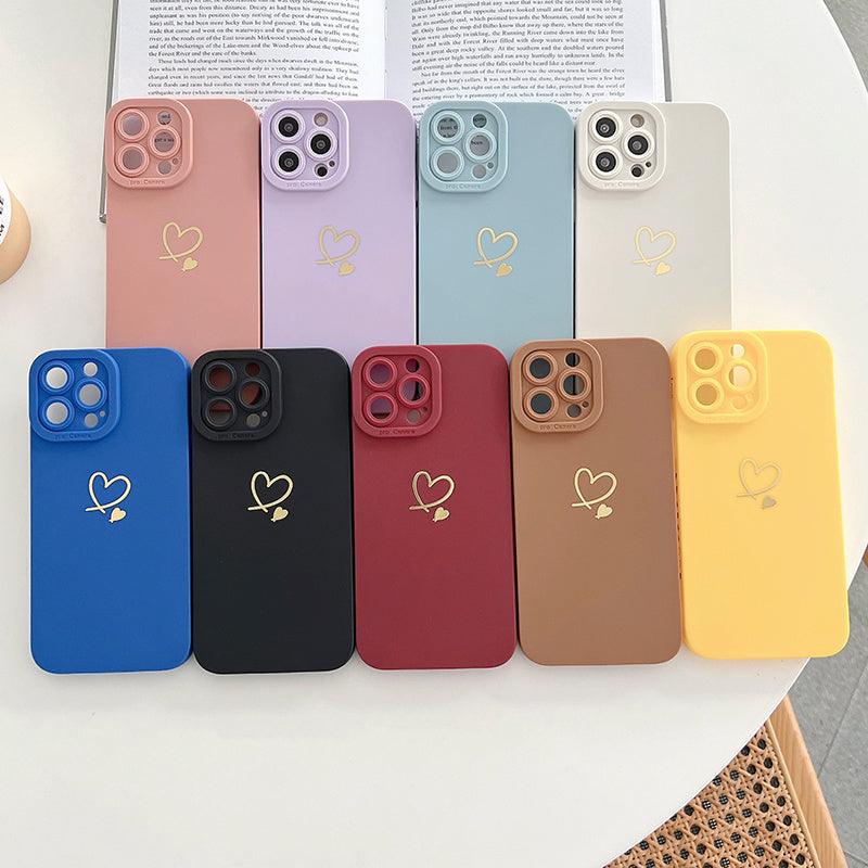 Coque Cœur Minimaliste en Silicone pour iPhone 16