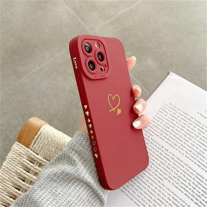 Coque Cœur Minimaliste en Silicone pour iPhone 16 - Coque Wiqeo 10€-15€, Coque, iPhone 16, Silicone Wiqeo, Déstockeur de Coques Pour iPhone