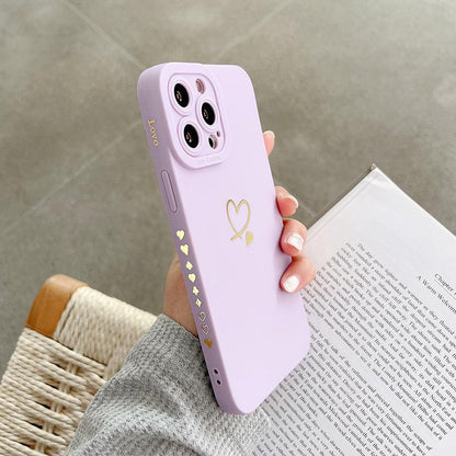 Coque Cœur Minimaliste en Silicone pour iPhone 16 Pro Max