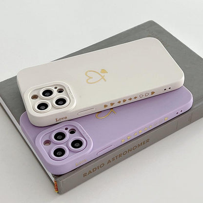 Coque Cœur Minimaliste en Silicone pour iPhone 16 Pro Max