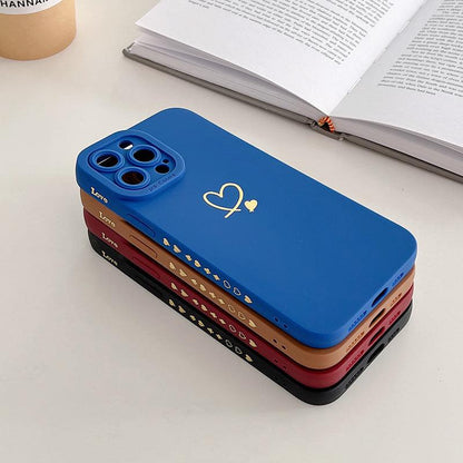 Coque Cœur Minimaliste en Silicone pour iPhone 16 Pro Max