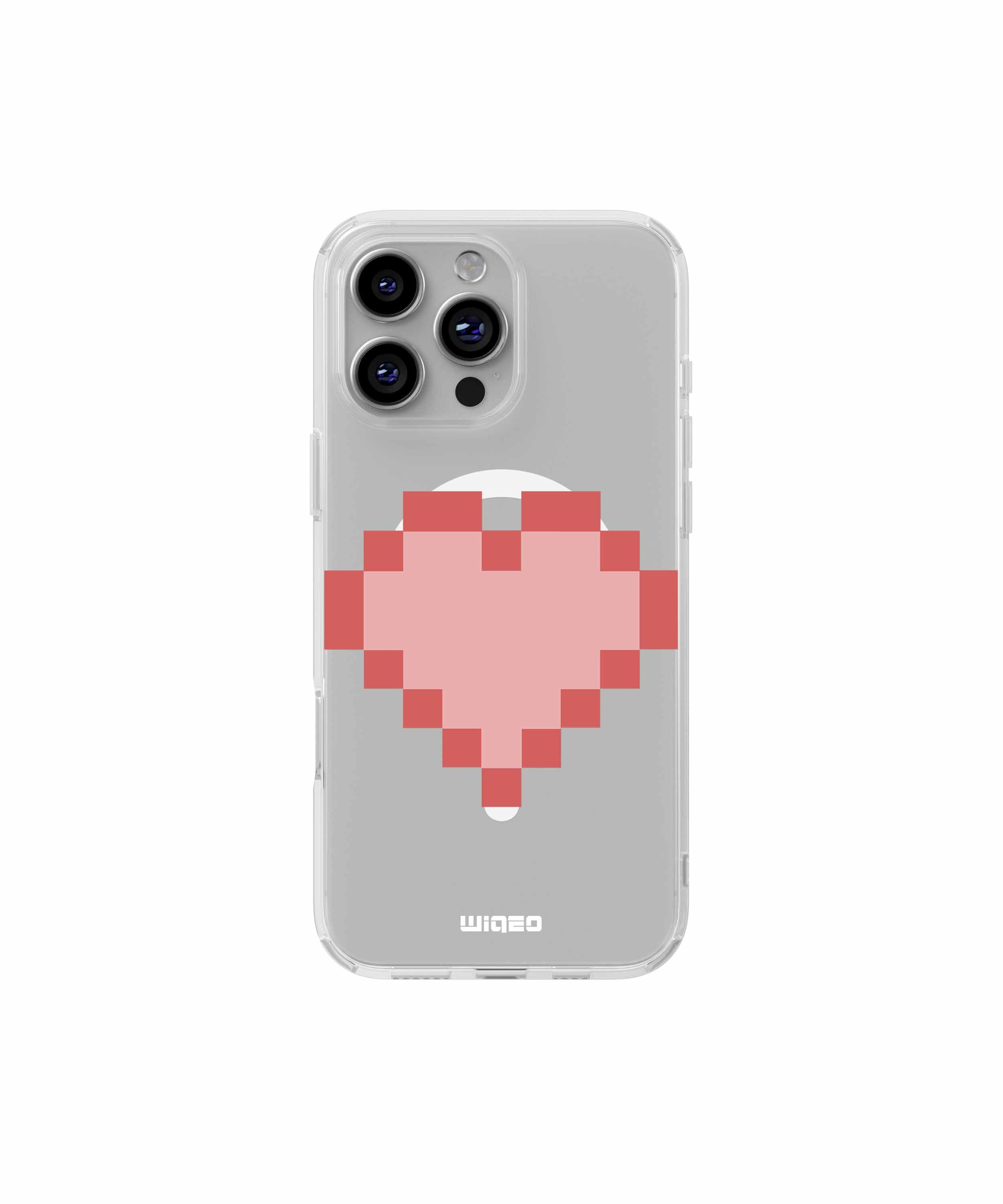 Coque cœur pixelisé pour iPhone