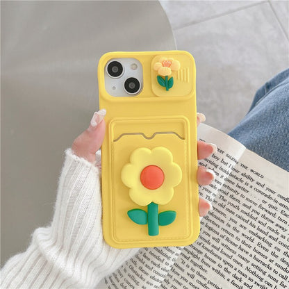 Coque Cœur Porte-carte Avec Protection Coulissante pour iPhone 12 Pro Max - 2