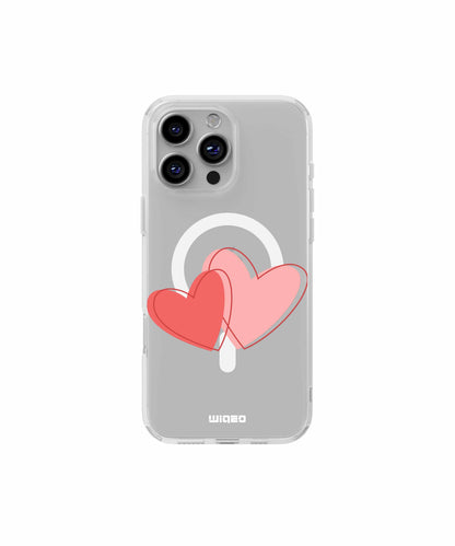 Coque cœurs enlacés pour iPhone