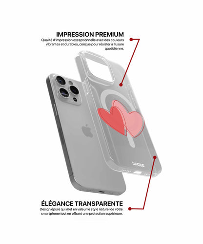 Coque cœurs enlacés pour iPhone