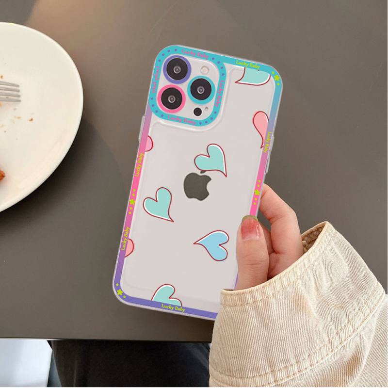 Coque Cœurs Transparente pour iPhone X