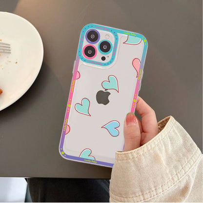 Coque Cœurs Transparente pour iPhone X - 2