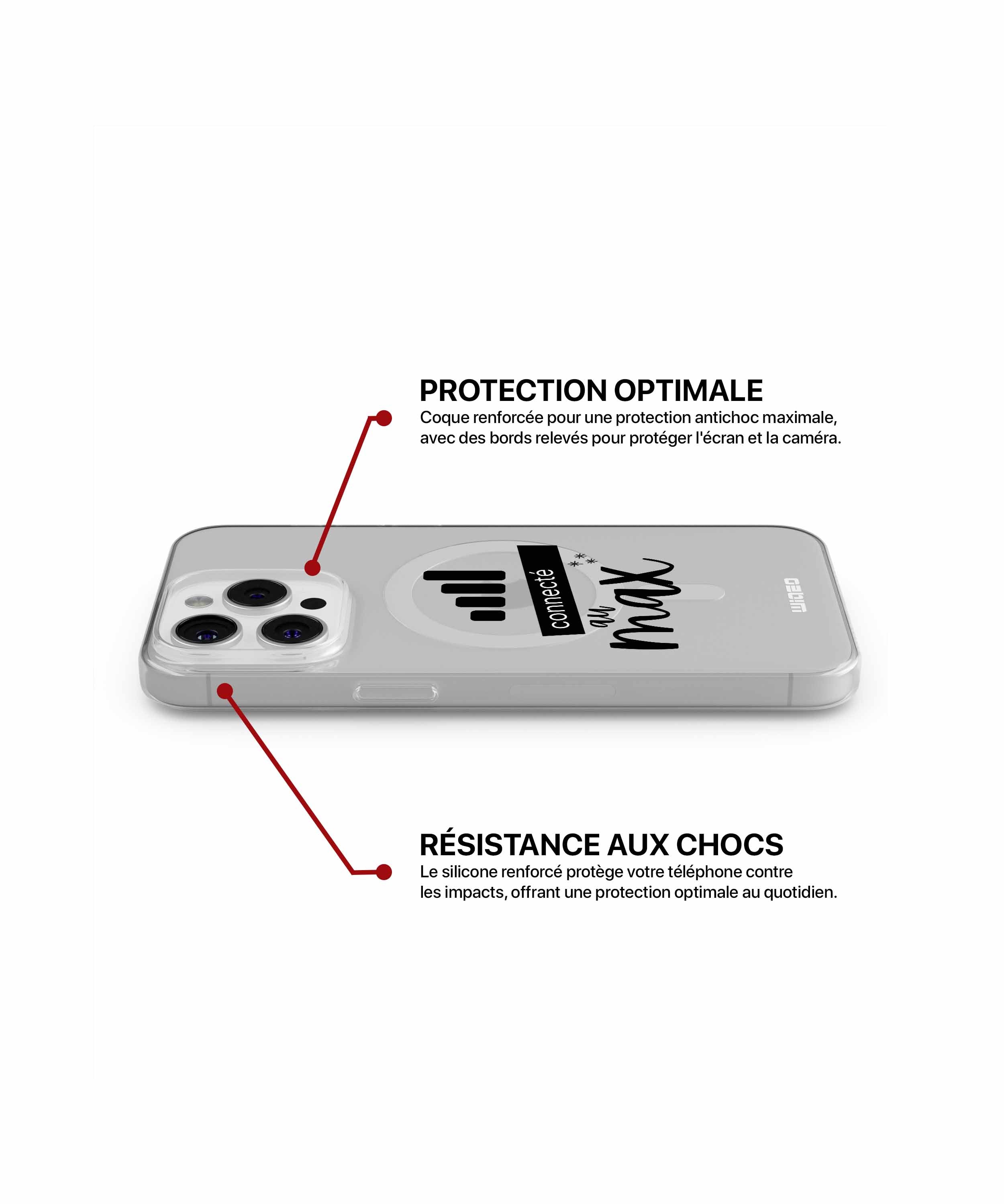 Coque connecté au max pour iPhone