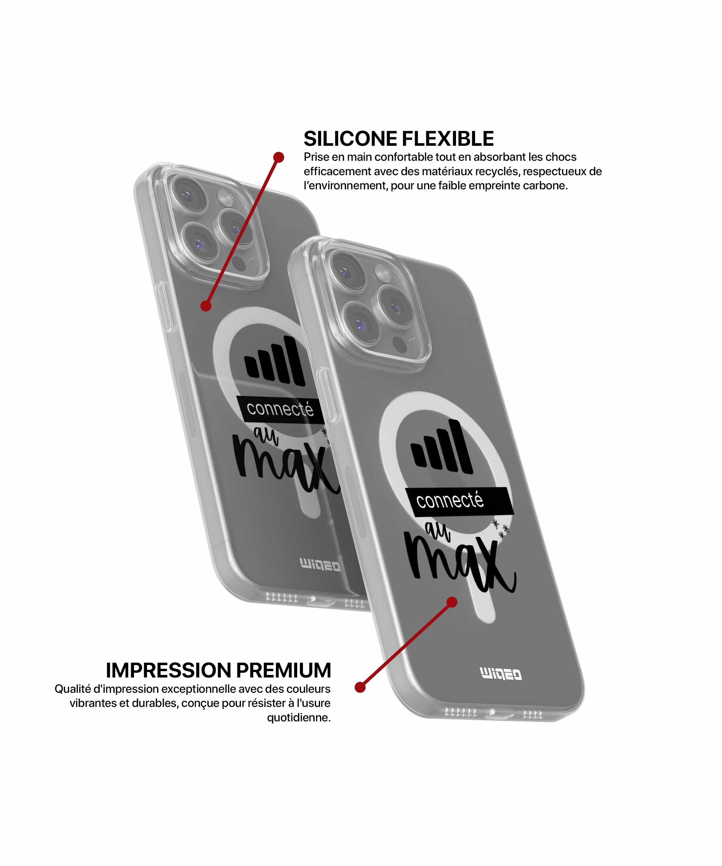 Coque connecté au max pour iPhone