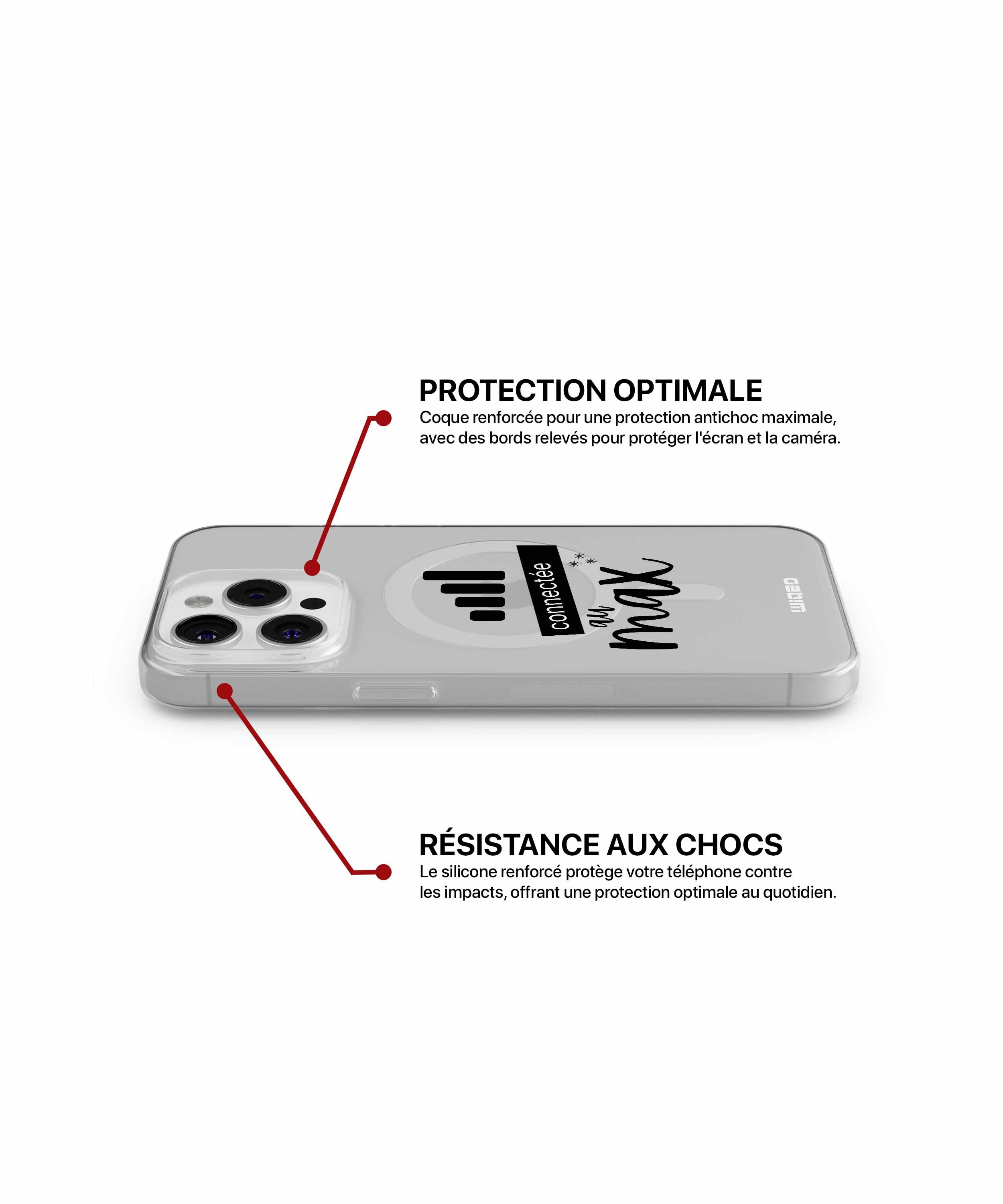 Coque connectée au max pour iPhone