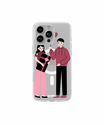 Coque couple cadeau coeur pour iPhone