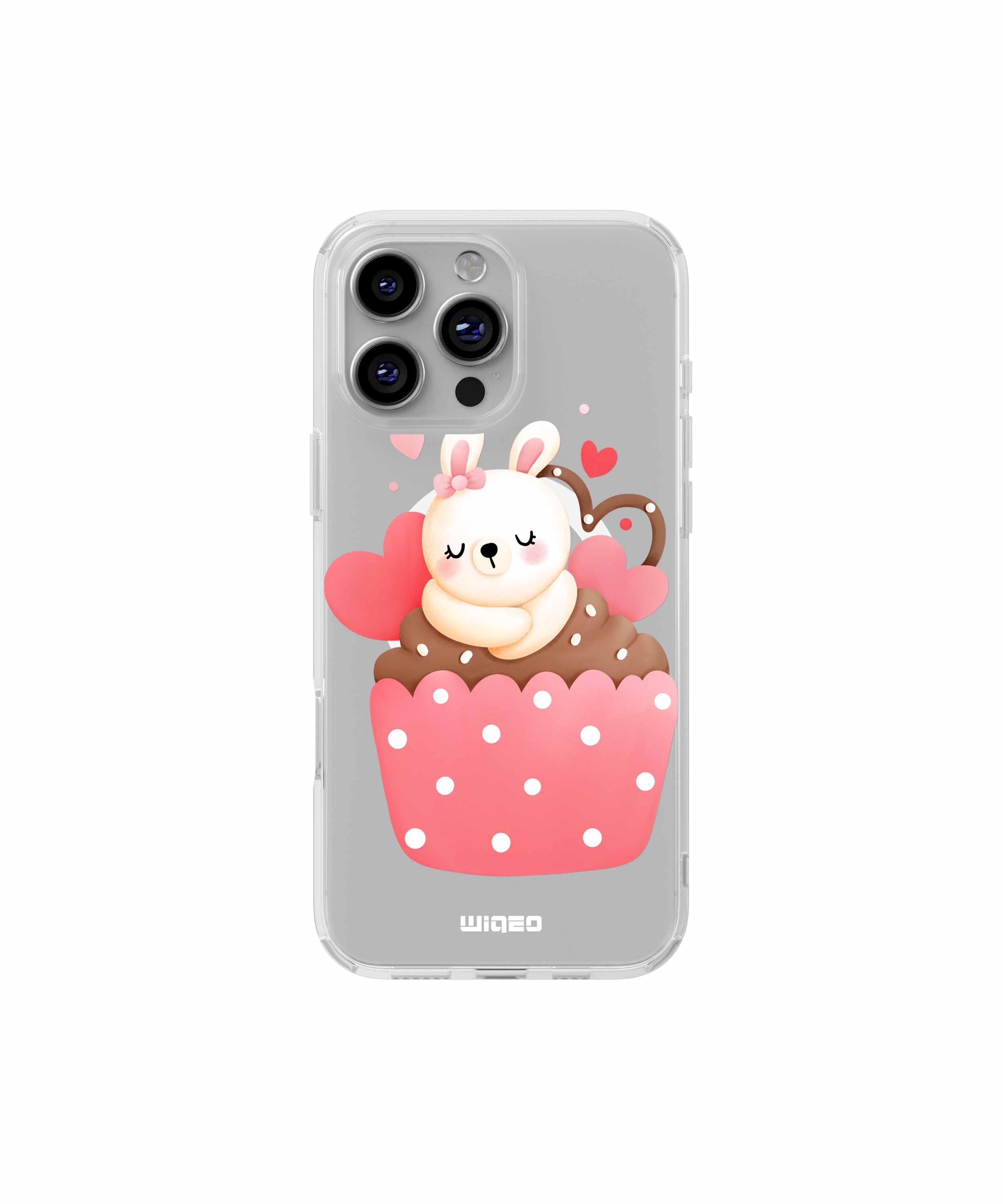 Coque cupcake lapin amoureux pour iPhone