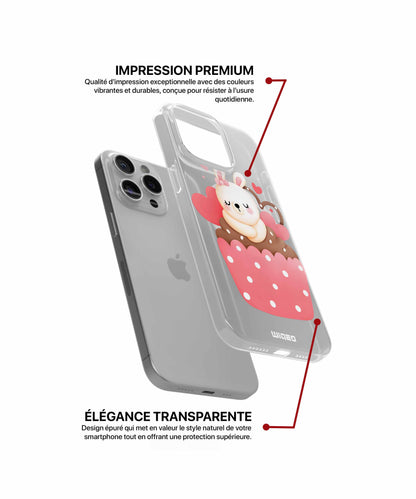 Coque cupcake lapin amoureux pour iPhone