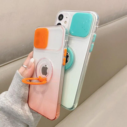 Coque Dégradée Transparente Avec Support et Protection d'objectifs pour iPhone 15 Plus - Coque Wiqeo 10€-15€, Coque, iPhone 15 Plus, Silicone, Support, Transparente Wiqeo, Déstockeur de Coques Pour iPhone