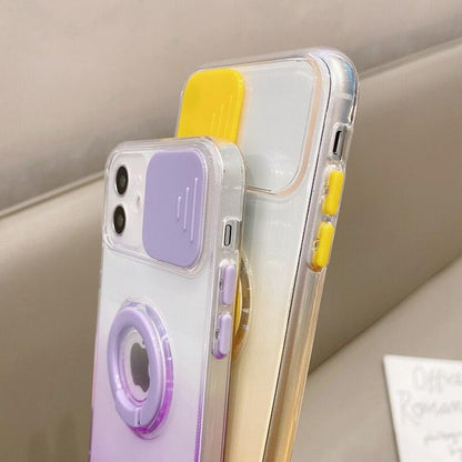 Coque Dégradée Transparente Avec Support et Protection d'objectifs pour iPhone 15 Plus - Coque Wiqeo 10€-15€, Coque, iPhone 15 Plus, Silicone, Support, Transparente Wiqeo, Déstockeur de Coques Pour iPhone