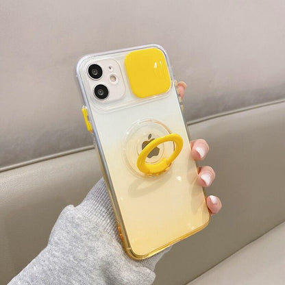 Coque Dégradée Transparente Avec Support et Protection d'objectifs pour iPhone 15 Plus - Coque Wiqeo 10€-15€, Coque, iPhone 15 Plus, Silicone, Support, Transparente Wiqeo, Déstockeur de Coques Pour iPhone