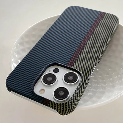 Coque Design Élégant En Fibre De Carbone Anti-Choc Pour iPhone 16