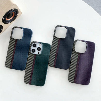 Coque Design Élégant En Fibre De Carbone Anti-Choc Pour iPhone 16 Pro