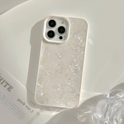 Coque Design Lumineux Antichoc en Silicone pour iPhone 15 Pro - Blanc