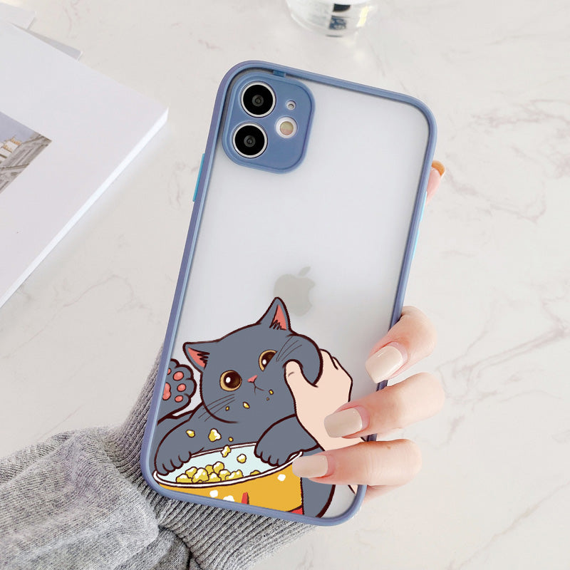 Coque Dessin Chat en Silicone pour iPhone 13 Pro - 12