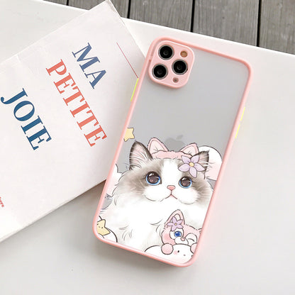 Coque Dessin Chat en Silicone pour iPhone 13 Pro - 8