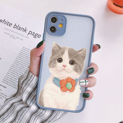 Coque Dessin Chat en Silicone pour iPhone 14 - 13