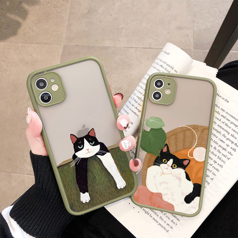 Coque Dessin Chat en Silicone pour iPhone 14 Pro Max