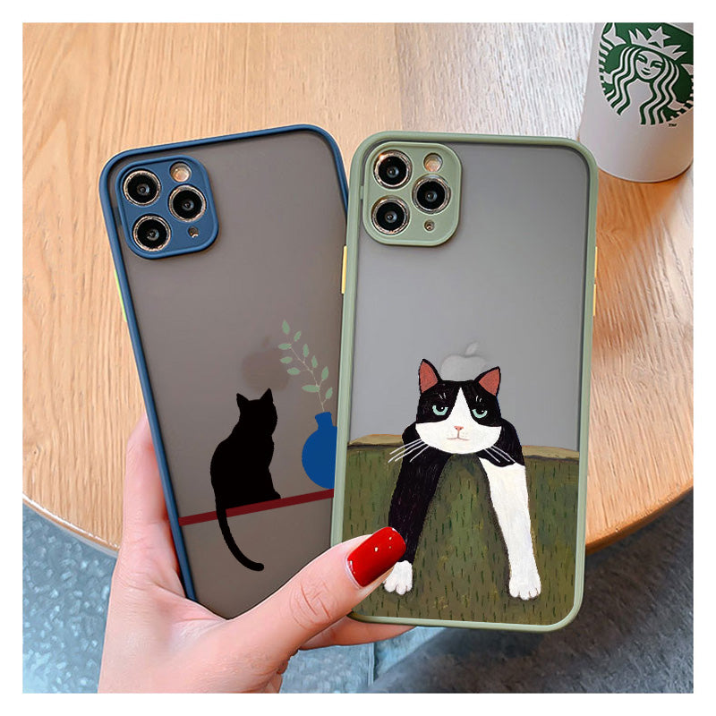 Coque Dessin Chat en Silicone pour iPhone 14 Pro Max