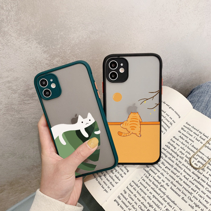 Coque Dessin Chat en Silicone pour iPhone 14 Pro Max